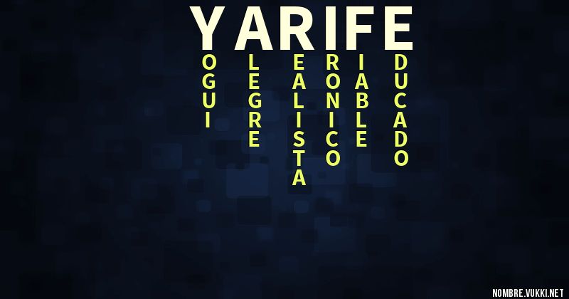 Acróstico yarife