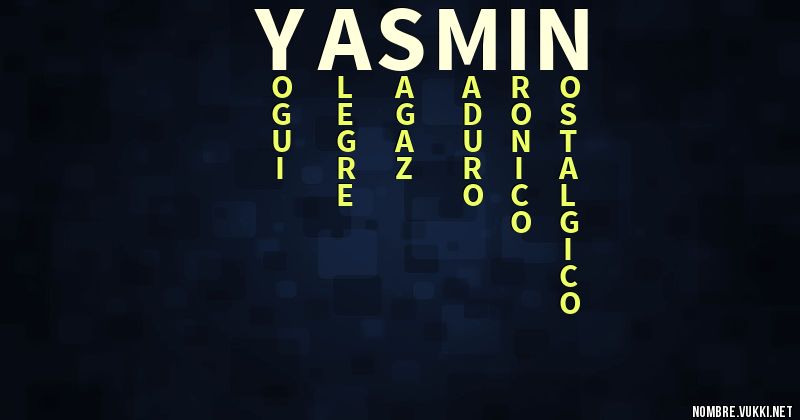 Acróstico yasmín