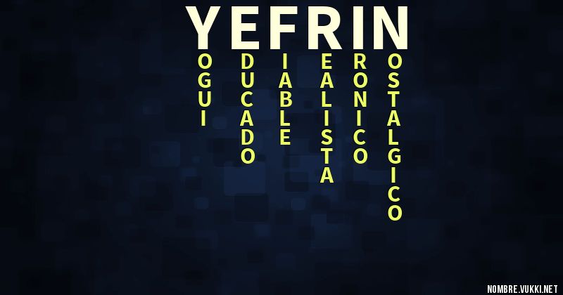 Acróstico yefrin