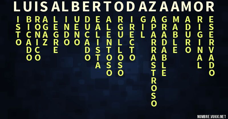 Acróstico luis alberto daza amor