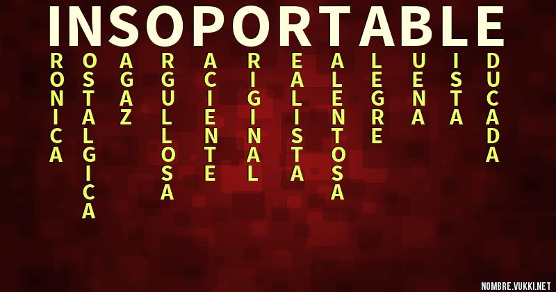Acróstico insoportable