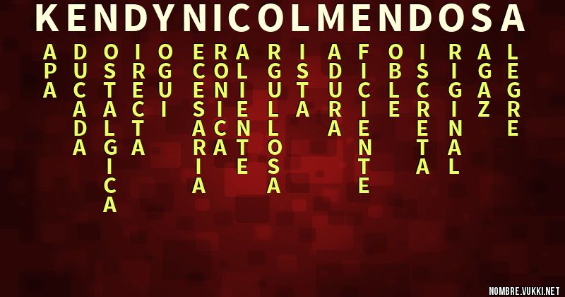 Acróstico kendy nicol mendosa