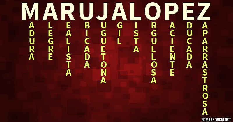 Acróstico maruja lopez