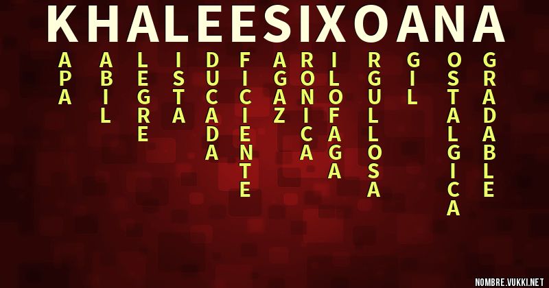 Acróstico khaleesi xoana