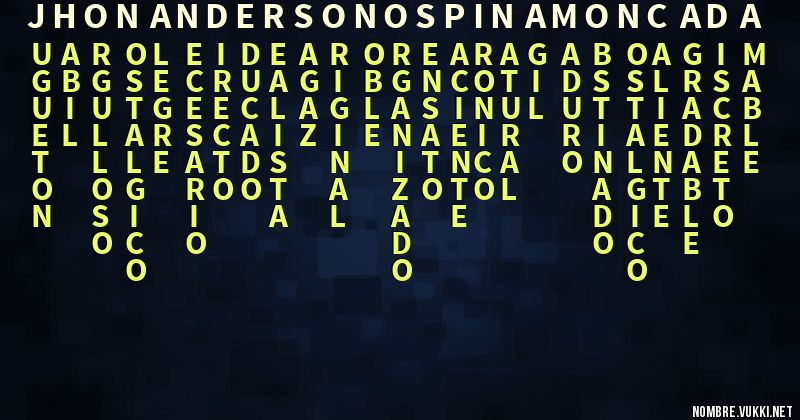 Acróstico jhon anderson ospina moncada