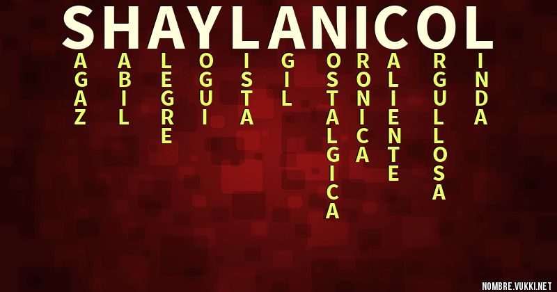 Acróstico shayla nicol