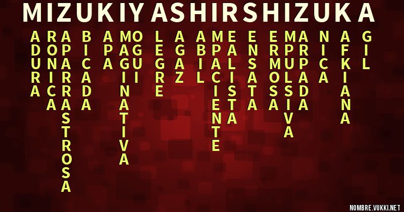 Acróstico mizuki-yashirø shizuka