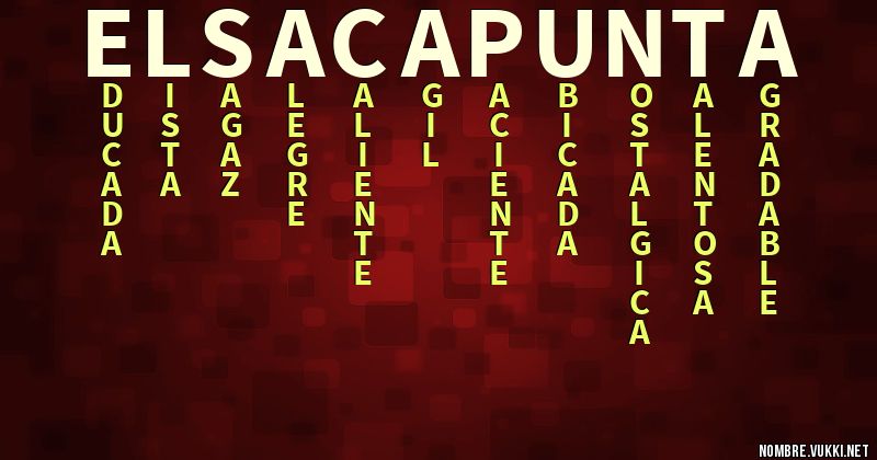Acróstico elsa capunta