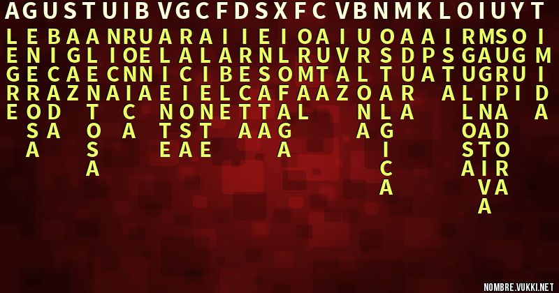 Acróstico agustuibvgcfdsxfcvbnmkloiuyt