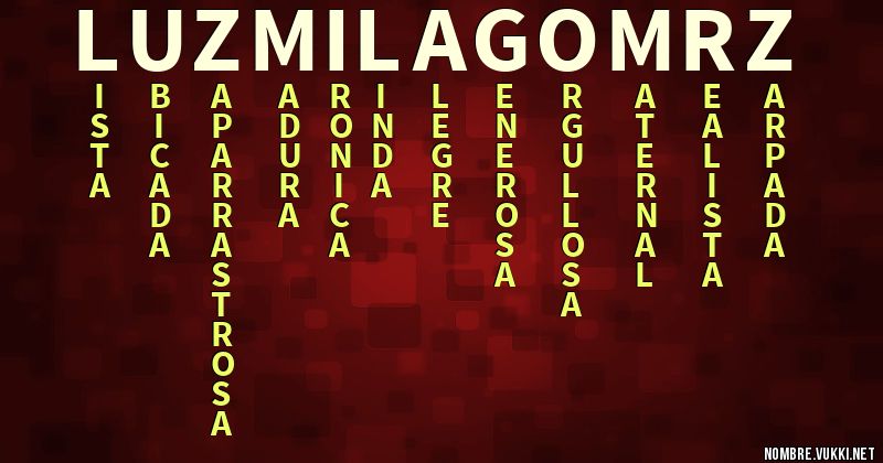 Acróstico luzmila gomrz