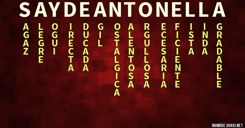 Acróstico sayde antonella