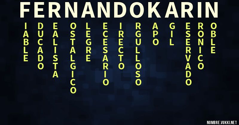 Acróstico fernando karin