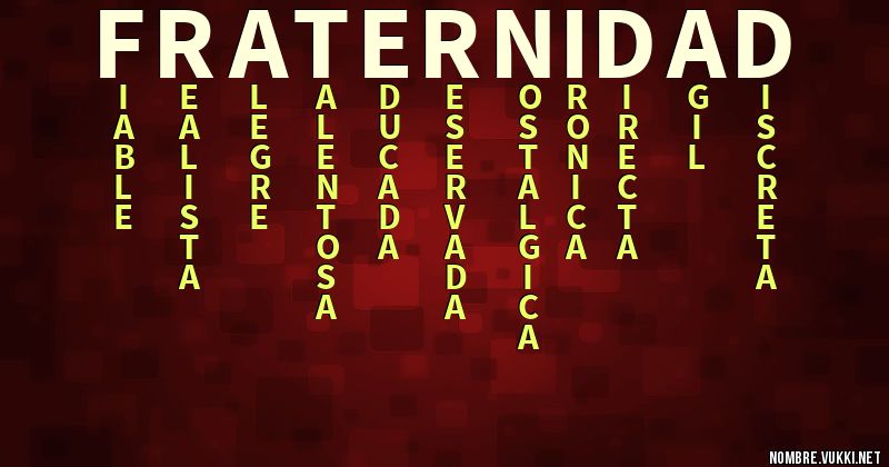Acróstico fraternidad