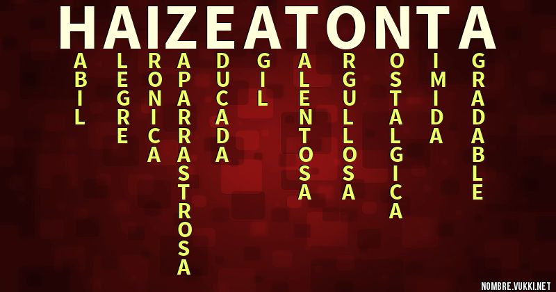 Acróstico haizea tonta