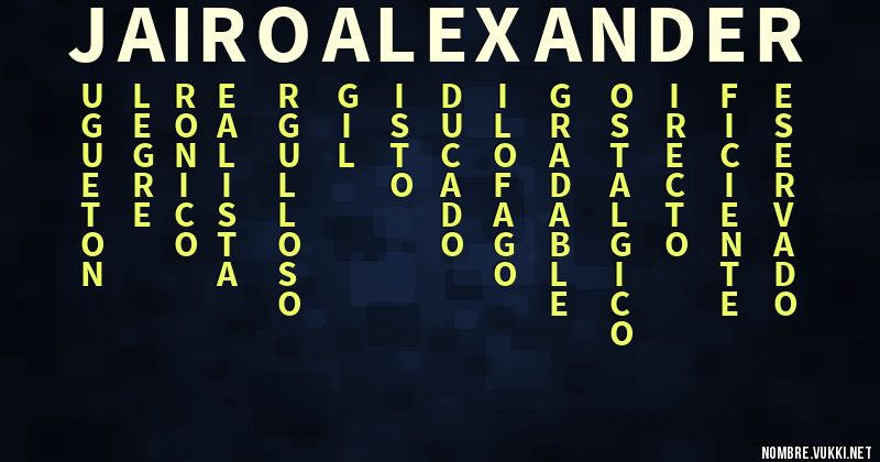 Acróstico jairo alexander