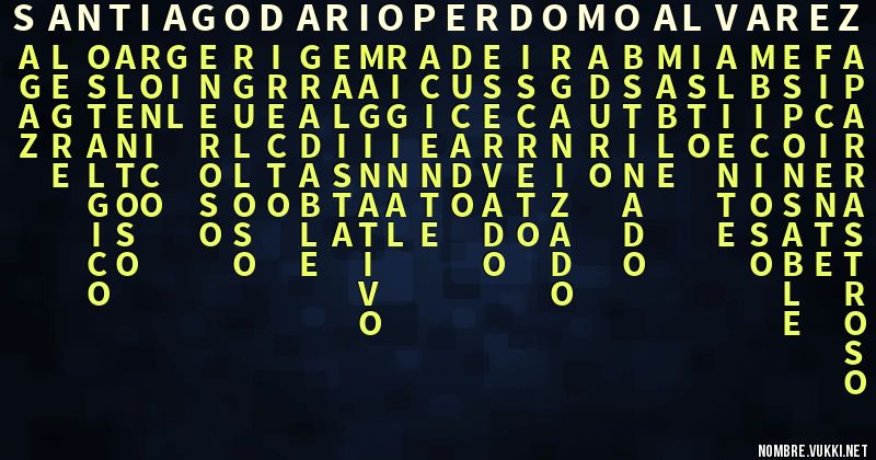 Acróstico santiagodarioperdomoalvarez