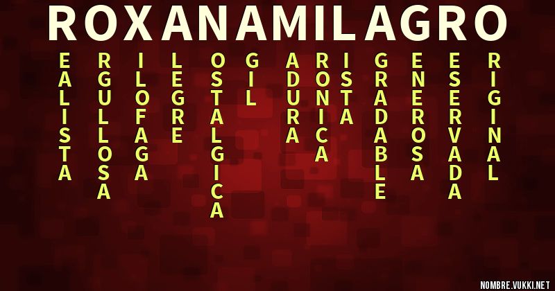 Acróstico roxana milagro