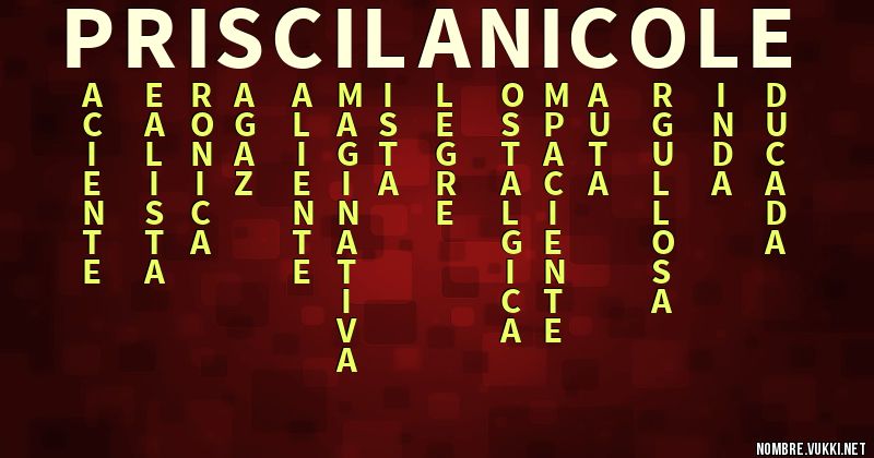 Acróstico priscila nicole