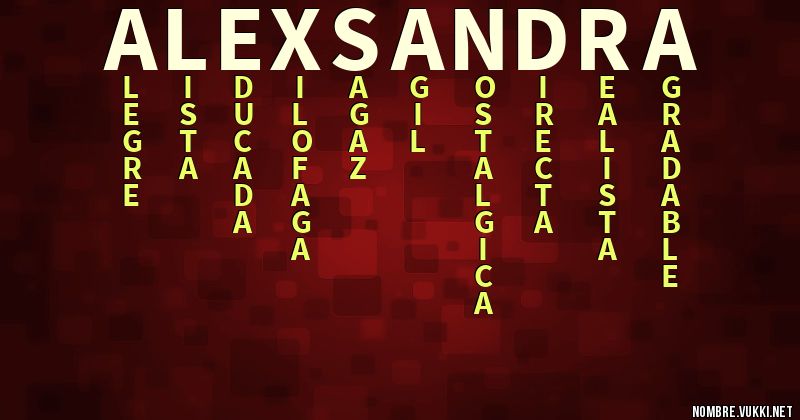 Acróstico alexsandra