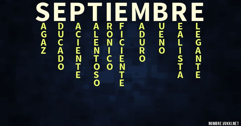 Acróstico septiembre