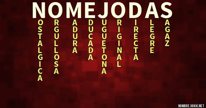 Acróstico no me jodas