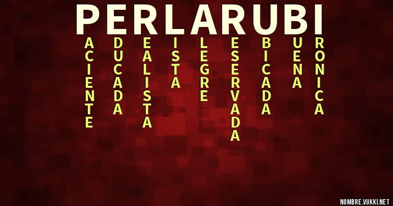 Acróstico perla rubi