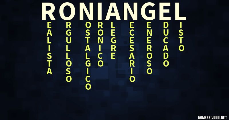 Acróstico roniangel