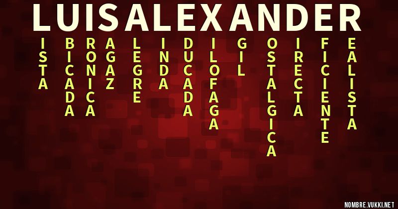 Acróstico luis alexander