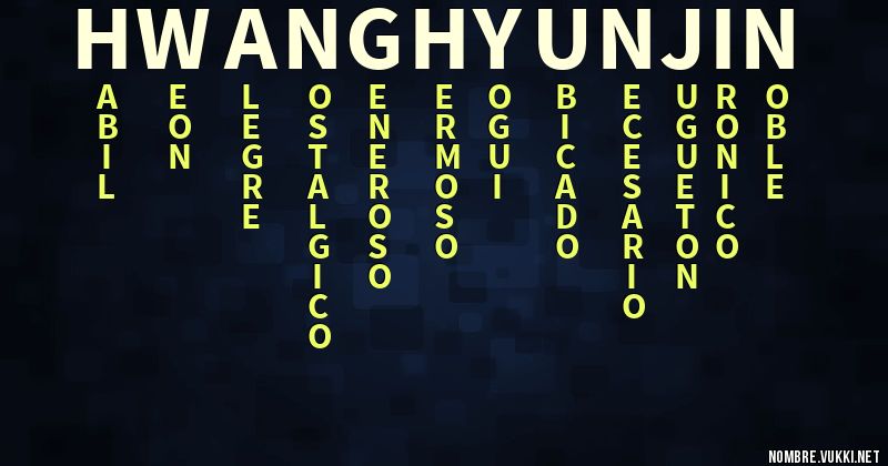 Acróstico hwang hyunjin