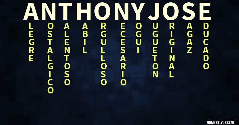 Acróstico anthony josé