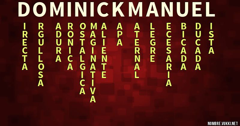 Acróstico dominick manuel