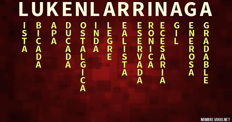 Acróstico luken larrinaga