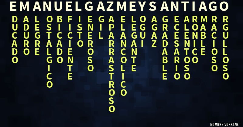 Acróstico emanuel gazmey santiago