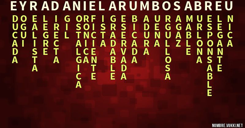 Acróstico eyra daniela rumbos abreu