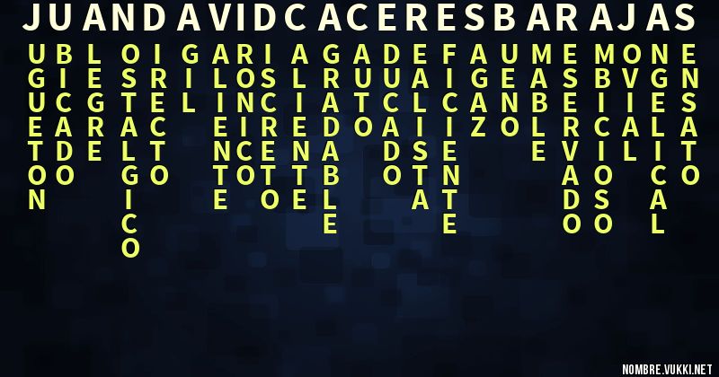 Acróstico juandavidcaceresbarajas