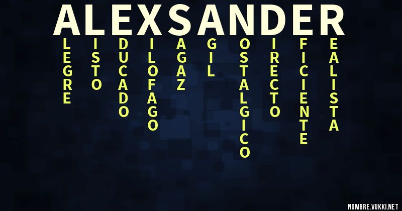 Acróstico alexsander