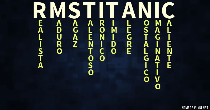 Acróstico rms titanic