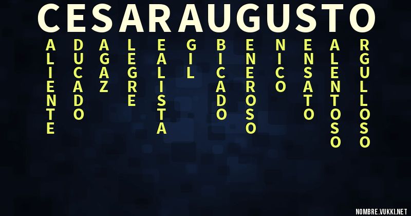 Acróstico cesar augusto