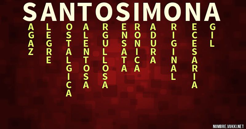 Acróstico santo simona