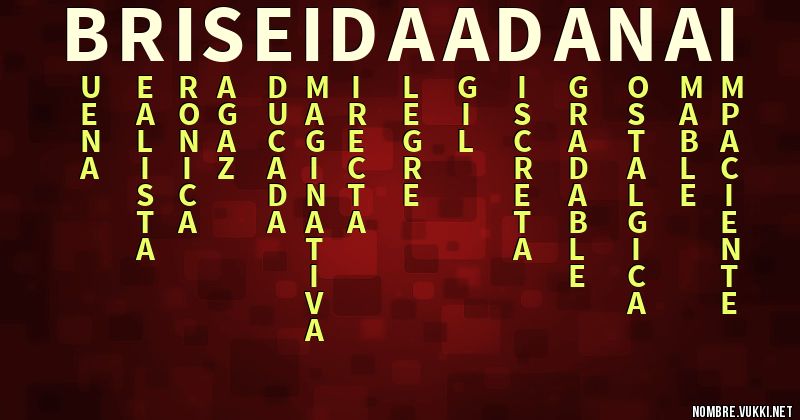 Acróstico briseida adanai