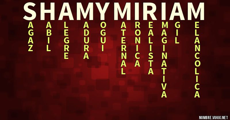 Acróstico shamy miriam
