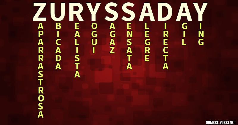 Acróstico zuryssaday