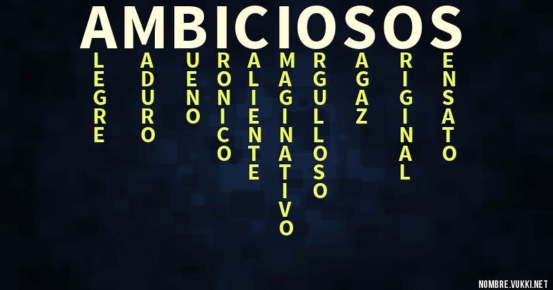 Acróstico ambiciosos