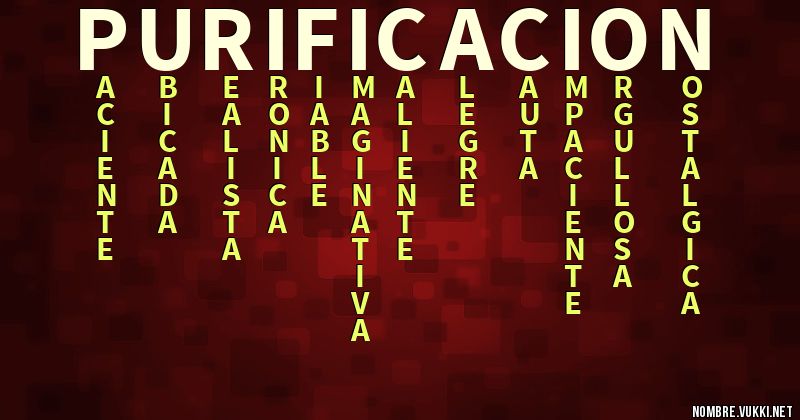 Acróstico purificación