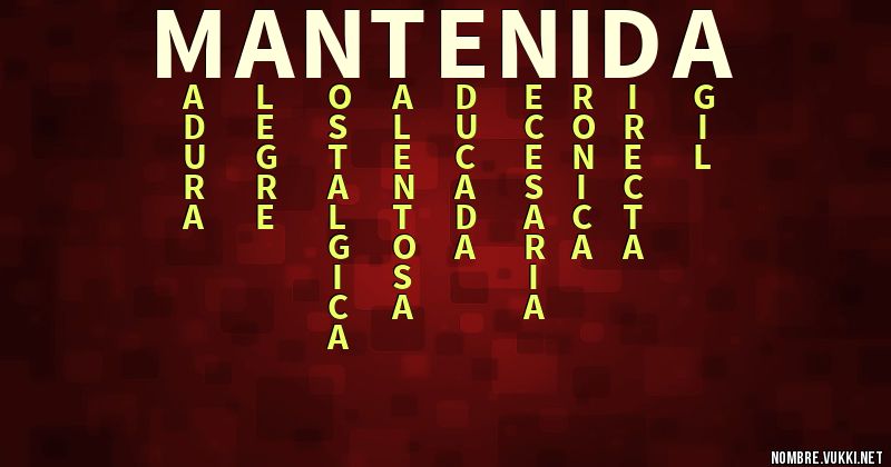 Acróstico mantenida
