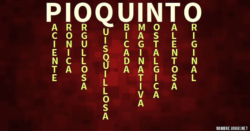 Acróstico pioquinto