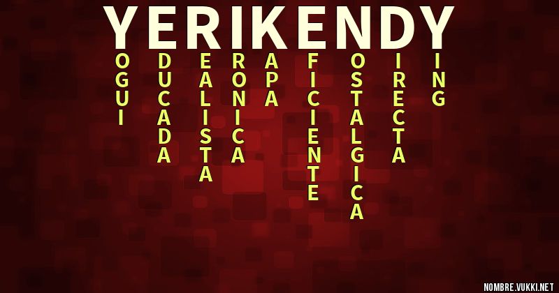 Acróstico yerikendy