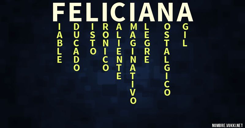Acróstico feliciana