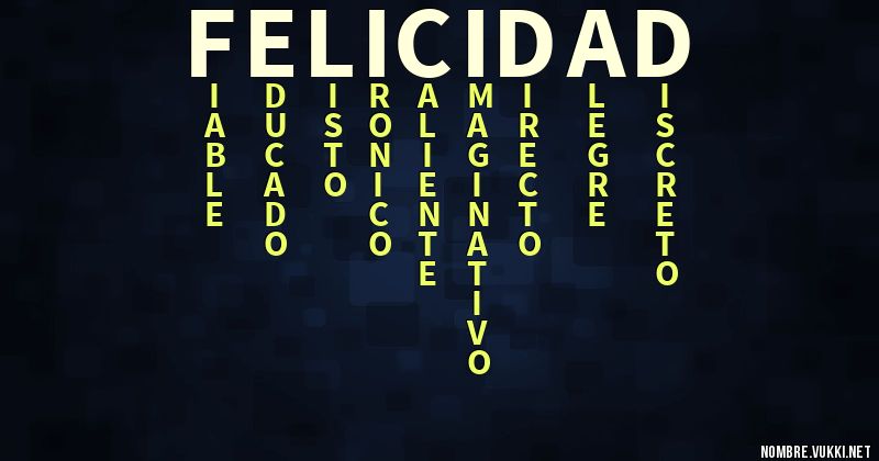 Acróstico felicidad