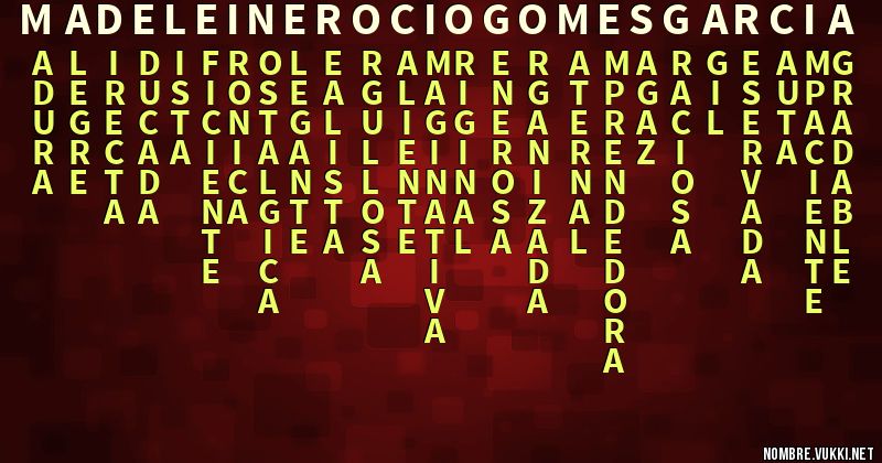Acróstico madeleine roció gomes garcia